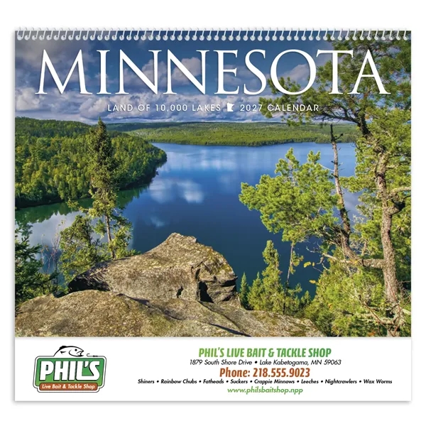 11 x 19 2024 Minnesota calendar on 70# glossy paper with... from ASI 40480 Koozie Group / Norwood Triumph Calendar