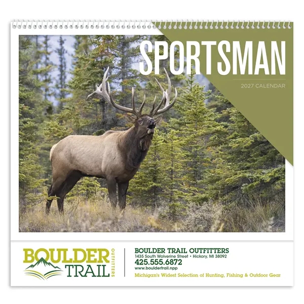 2024 Sportsman wall calendar with brilliant photography and customization options.... from ASI 40480 Koozie Group / Norwood Triumph Calendar