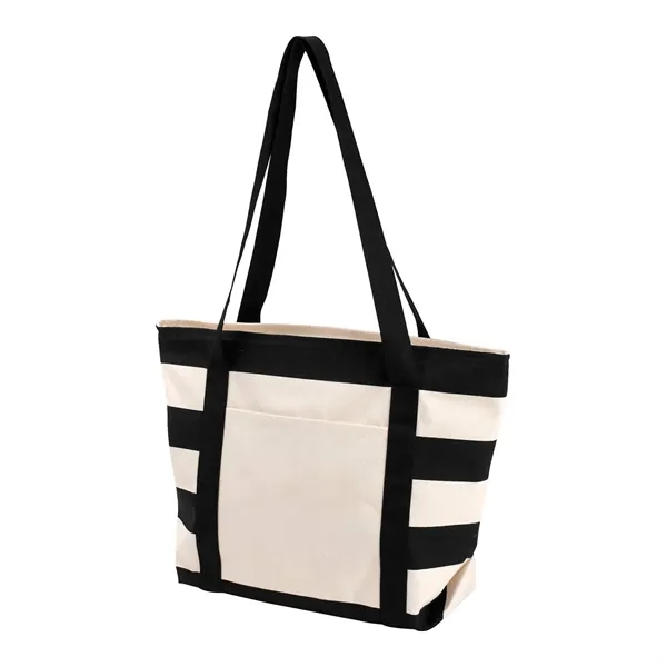 Striped Accent Boat Tote... from ASI 40480 Koozie Group