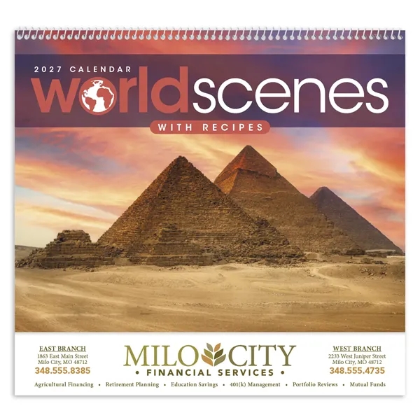 World Scenes with Recipe... from ASI 40480 Koozie Group / Norwood Triumph Calendar