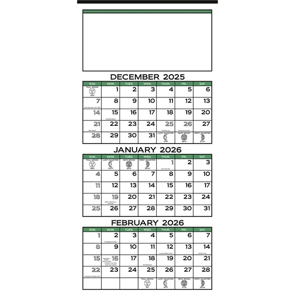 3-Month Display 12-Sheet Calendar... from ASI 40480 Koozie Group