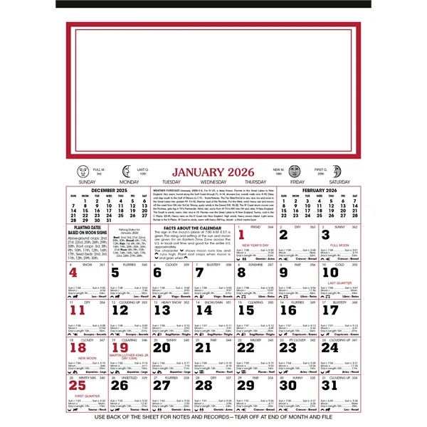 12-Sheet Almanac Calendar... from ASI 40480 Koozie Group