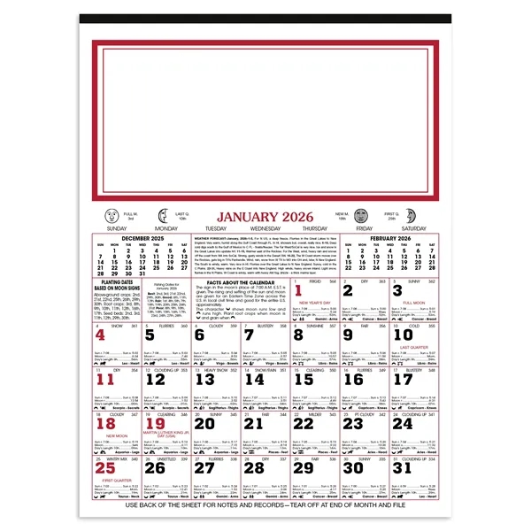 12-Sheet Almanac Calendar... from ASI 40480 Koozie Group