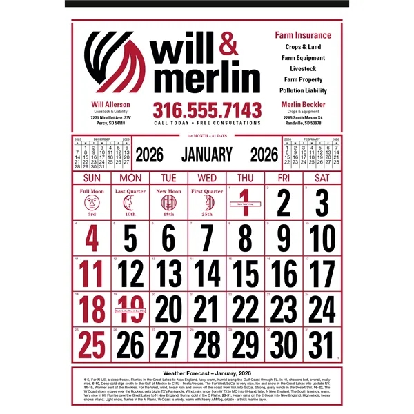 Commercial 12-Sheet Calendar... from ASI 40480 Koozie Group