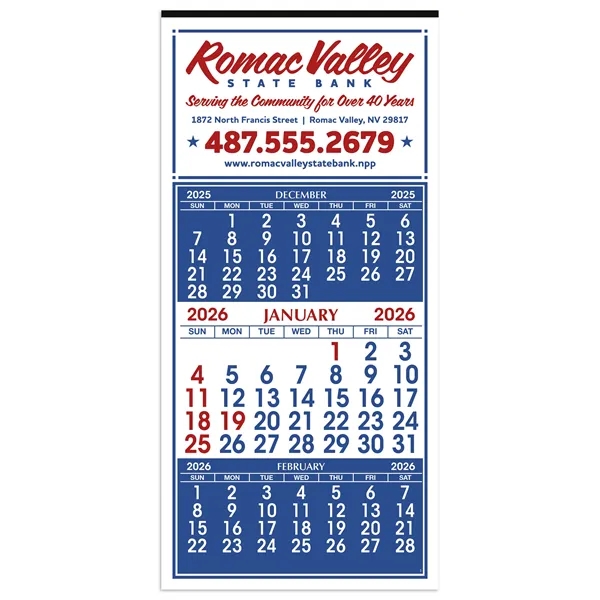 3 Month Display 12-Sheet Calendar... from ASI 40480 Koozie Group