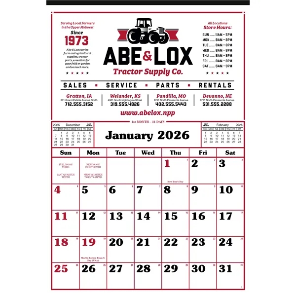 Commercial 12-Sheet Calendar... from ASI 40480 Koozie Group