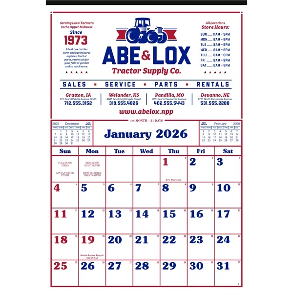 Commercial 12-Sheet Calendar... from ASI 40480 Koozie Group