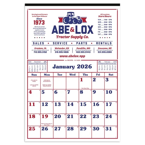 Commercial 12-Sheet Calendar... from ASI 40480 Koozie Group