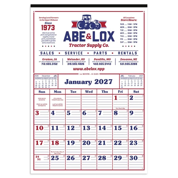 Commercial 12-Sheet Calendar... from ASI 40480 Koozie Group