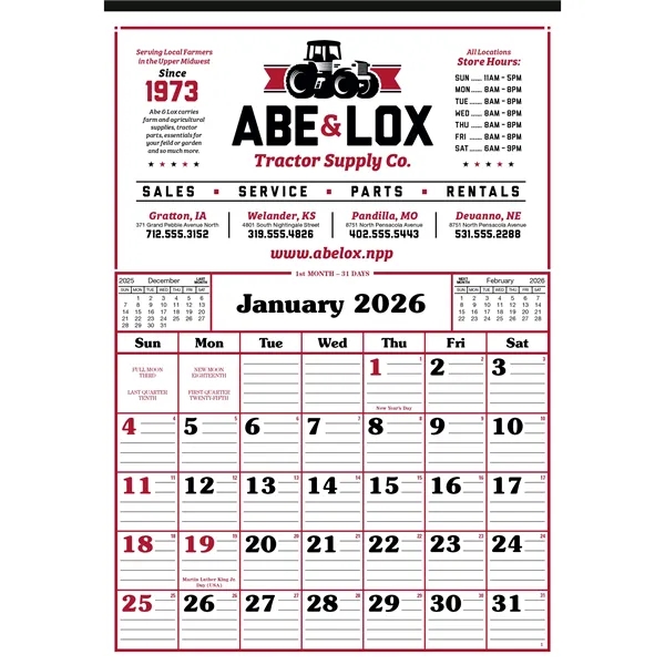 Commercial 12-Sheet Calendar... from ASI 40480 Koozie Group