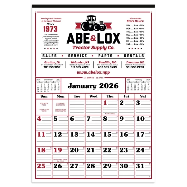 Commercial 12-Sheet Calendar... from ASI 40480 Koozie Group