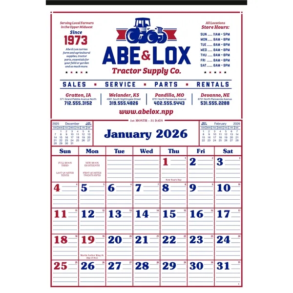 Commercial 12-Sheet Calendar... from ASI 40480 Koozie Group