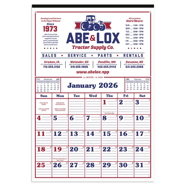Commercial 12-Sheet Calendar... from ASI 40480 Koozie Group