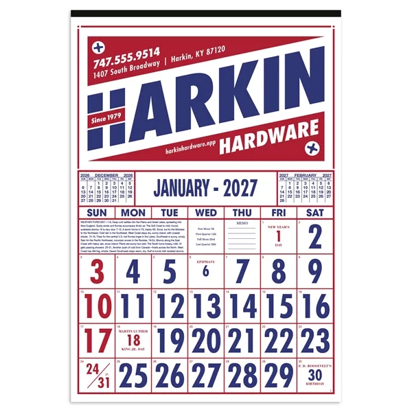 Commercial 12-Sheet Calendar... from ASI 40480 Koozie Group