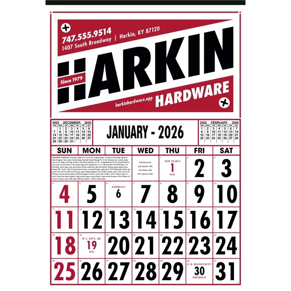 Commercial 12-Sheet Calendar... from ASI 40480 Koozie Group