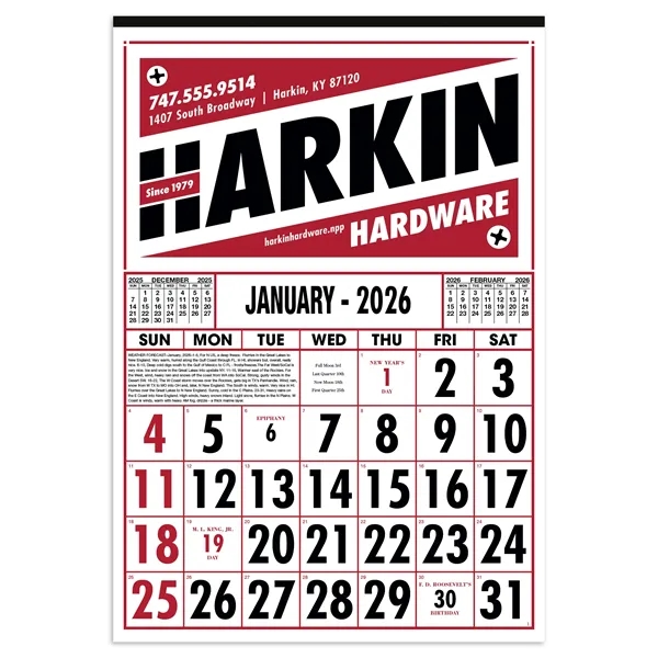 Commercial 12-Sheet Calendar... from ASI 40480 Koozie Group