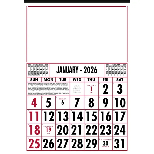 Commercial 12-Sheet Calendar... from ASI 40480 Koozie Group