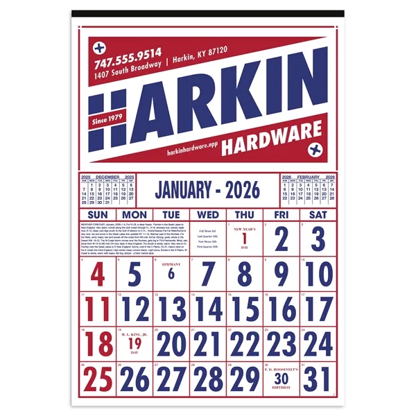 Commercial 12-Sheet Calendar... from ASI 40480 Koozie Group