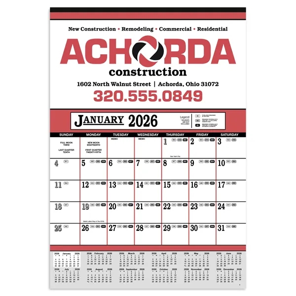 Contractor's 12-Sheet Calendar... from ASI 40480 Koozie Group