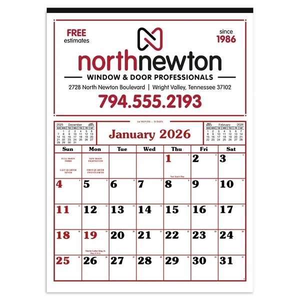 Commercial 12-Sheet Calendar... from ASI 40480 Koozie Group