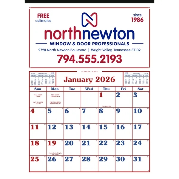 Commercial 12-Sheet Calendar... from ASI 40480 Koozie Group