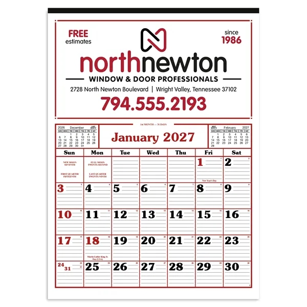 Commercial 12-Sheet Calendar... from ASI 40480 Koozie Group