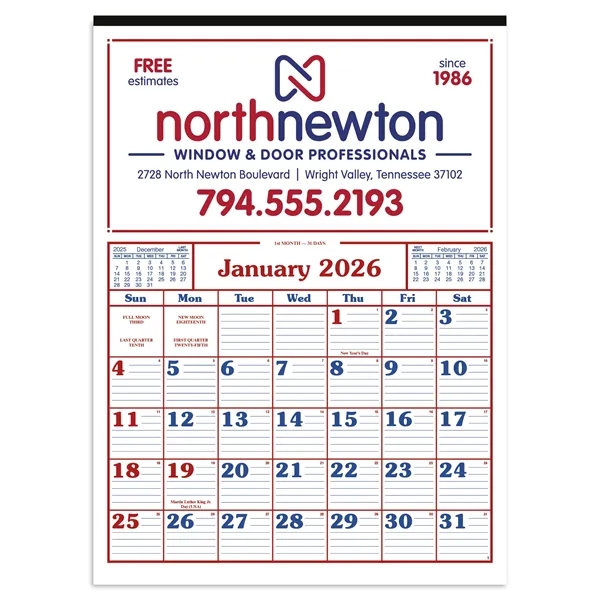 Commercial 12-Sheet Calendar... from ASI 40480 Koozie Group