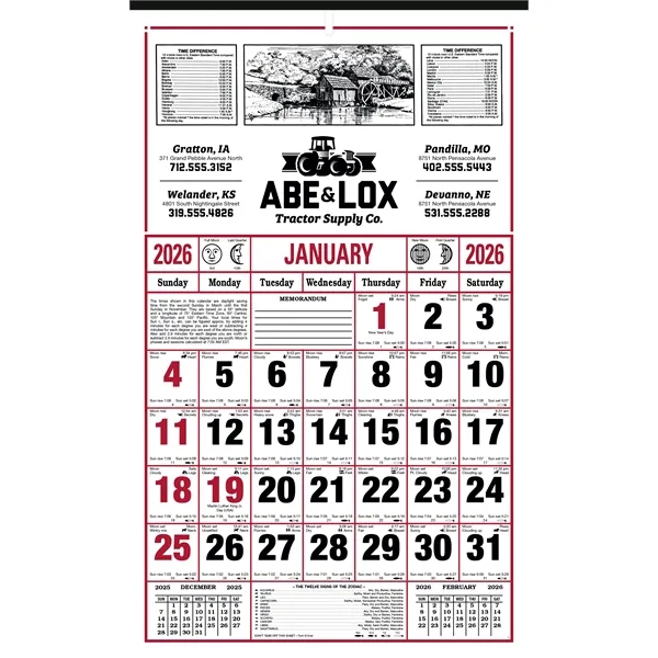 8-Sheet Almanac Calendar... from ASI 40480 Koozie Group