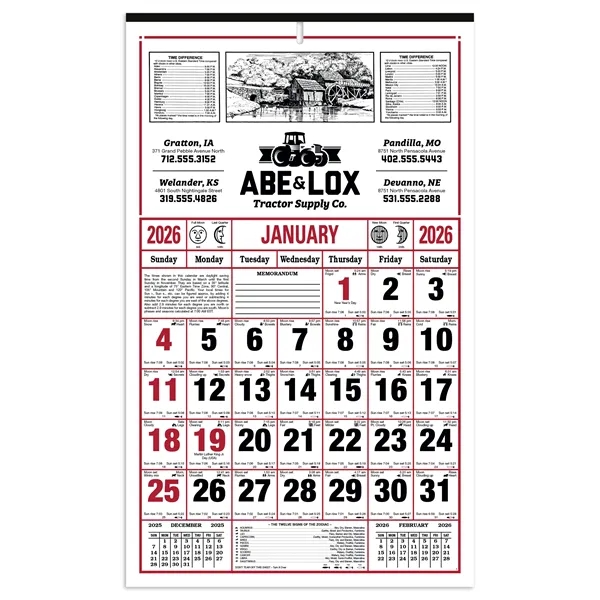 8-Sheet Almanac Calendar... from ASI 40480 Koozie Group