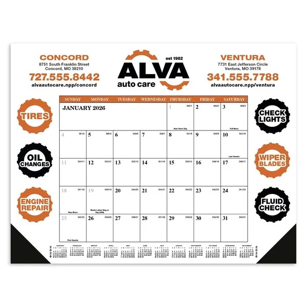 Skinner & Kennedy™ Desk Pad Calendar... from ASI 40480 Koozie Group
