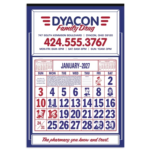 Apron Calendar... from ASI 40480 Koozie Group