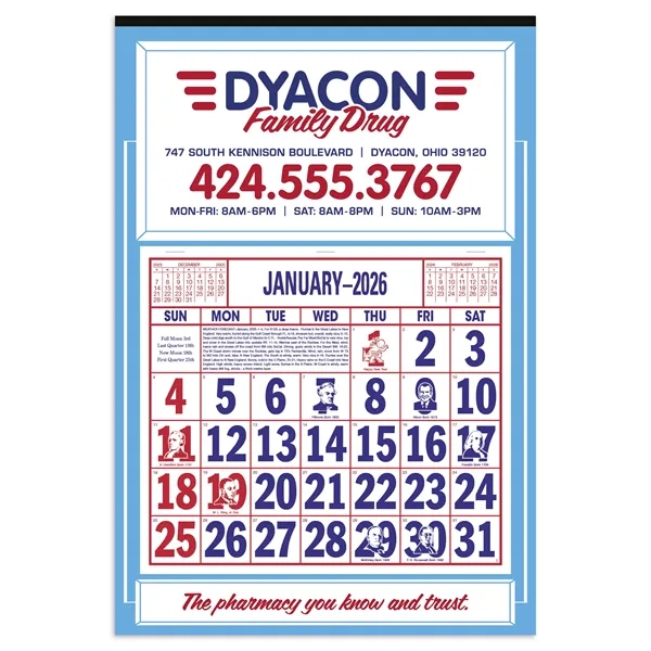 Apron Calendar... from ASI 40480 Koozie Group