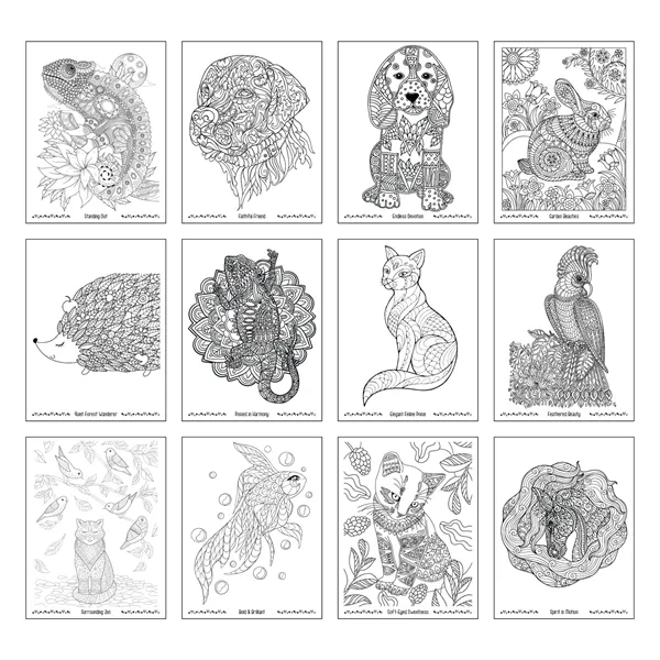 Good Value™ Unwind with Pets Adult Coloring Book... from ASI 40480 Koozie Group