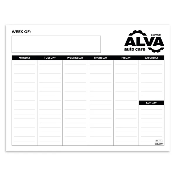 Triumph® Calendars Small Weekly Desk Pad - Black & White ...... from ASI 40480 Koozie Group