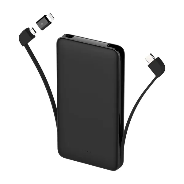 3-in-1 charging power bank with built-in cables plus 1C1P silkscreen imprint... from ASI 37218 Athena Promo (tm)