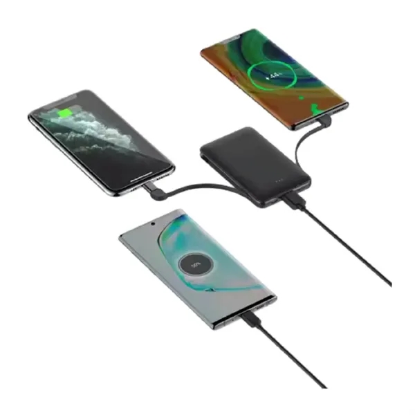 3-in-1 charging power bank with built-in cables plus 1C1P silkscreen imprint... from ASI 37218 Athena Promo (tm)