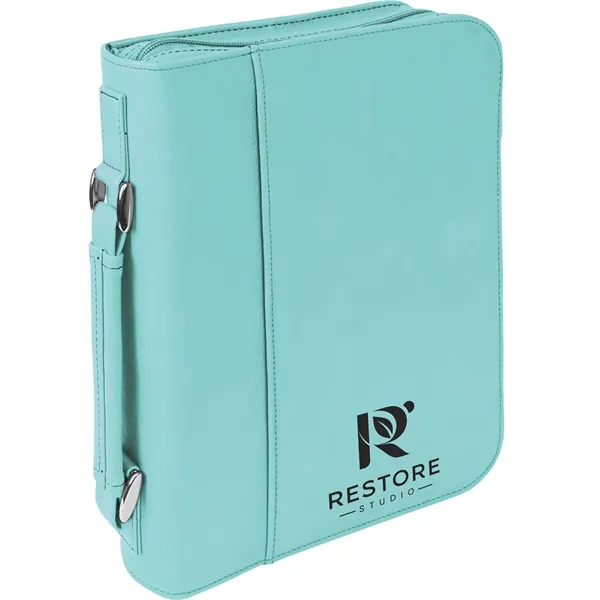 7 1/2" x 10 3/4" x 2 3/4" teal PU leatherette... from ASI 74601 Calico