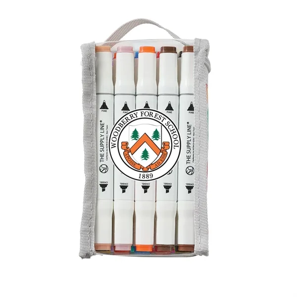 A vibrant 20-color marker set with dual tips for maximum versatility-... from ASI 46170 Compass Industries Inc