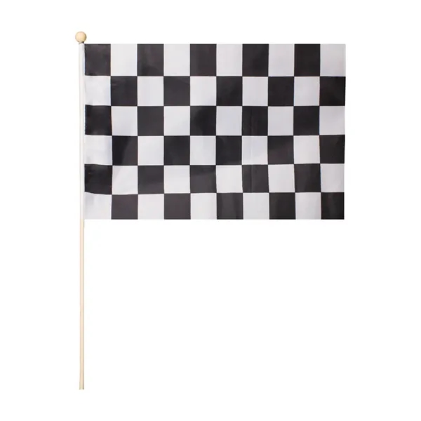 12" x 18" checkered race flag, glued onto a 23" thick... from ASI 42016 Brighter Promotions Inc