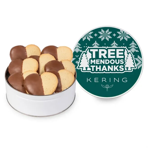 Chocolate Dipped Heart Cookie in Gift Tin... from ASI 44900 NC Custom (CI/Lanco) / Chocolate Inn