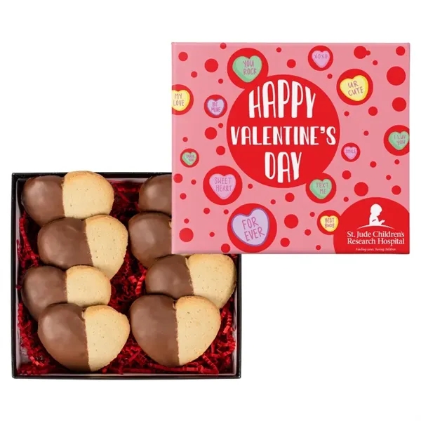 Chocolate Dipped Heart Cookie in Gift Box... from ASI 44900 NC Custom (CI/Lanco) / Chocolate Inn