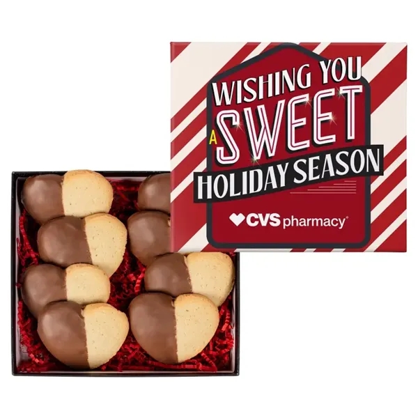 Chocolate Dipped Heart Cookie in Gift Box... from ASI 44900 NC Custom (CI/Lanco) / Chocolate Inn