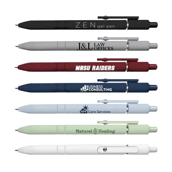 ZEN Soft Touch Rubberized Hybrid Ink with Fidget Ball Clip... from ASI 67675 Liqui-Mark Corp