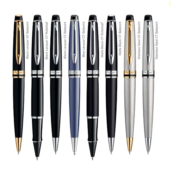 Blue lacquered ball pen with beveled cap.... from ASI 84833 Newell Custom Writing Instruments / Newell Brands