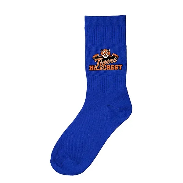 Eco-friendly athletic crew sock made from recycled fibers with vibrant full-color... from ASI 62660 Innovation Line