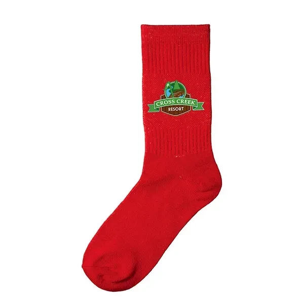 Eco-friendly athletic crew sock made from recycled fibers with vibrant full-color... from ASI 62660 Innovation Line
