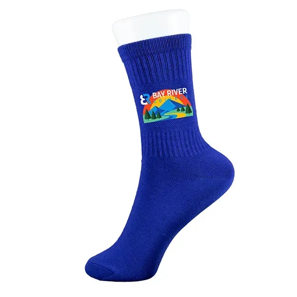 Eco-friendly athletic crew sock made from recycled fibers with vibrant full-color... from ASI 62660 Innovation Line