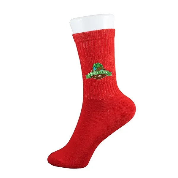 Eco-friendly athletic crew sock made from recycled fibers with vibrant full-color... from ASI 62660 Innovation Line