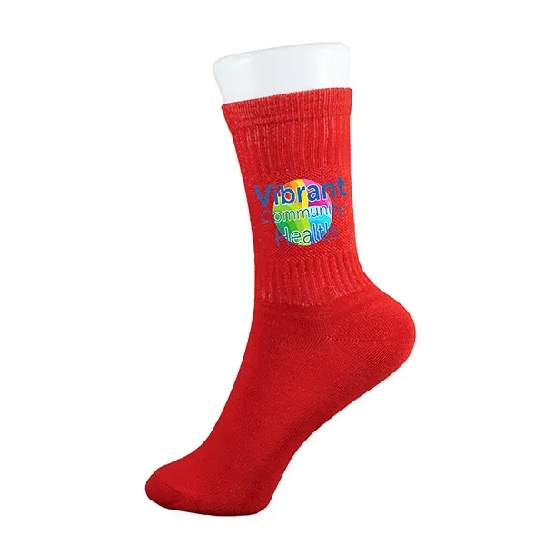 Eco-friendly athletic crew sock made from recycled fibers with vibrant full-color... from ASI 62660 Innovation Line