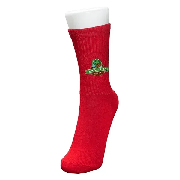 Eco-friendly athletic crew sock made from recycled fibers with vibrant full-color... from ASI 62660 Innovation Line